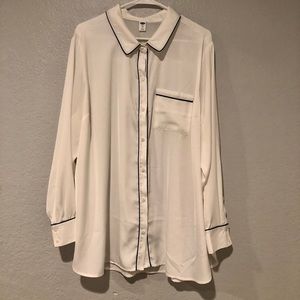 Button Down Woven Blouse
